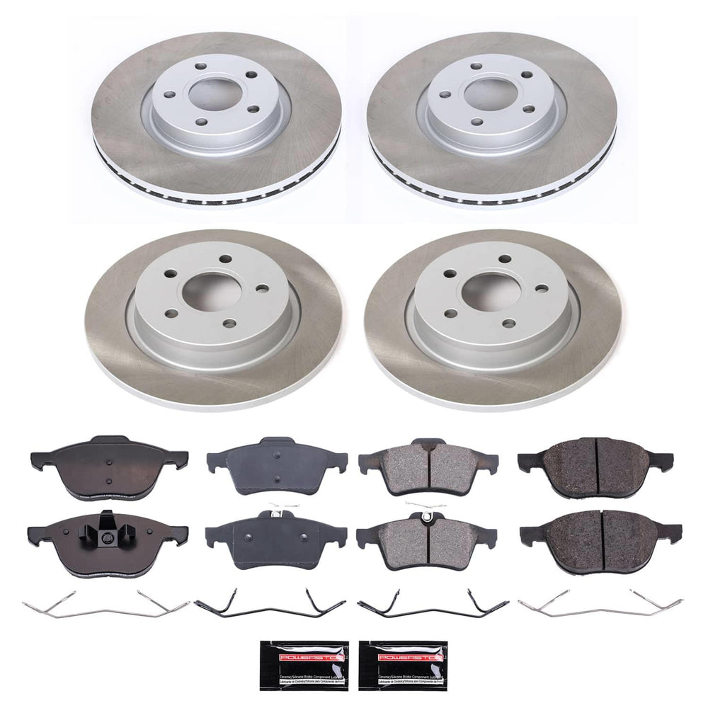 Power Stop 08-13 Volvo C30 Front and Rear Semi-Coated Rotor Kit