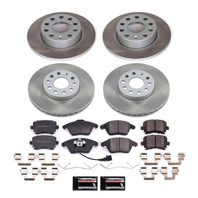 Power Stop 05-10 Volkswagen Jetta Front and Rear Semi-Coated Rotor Kit