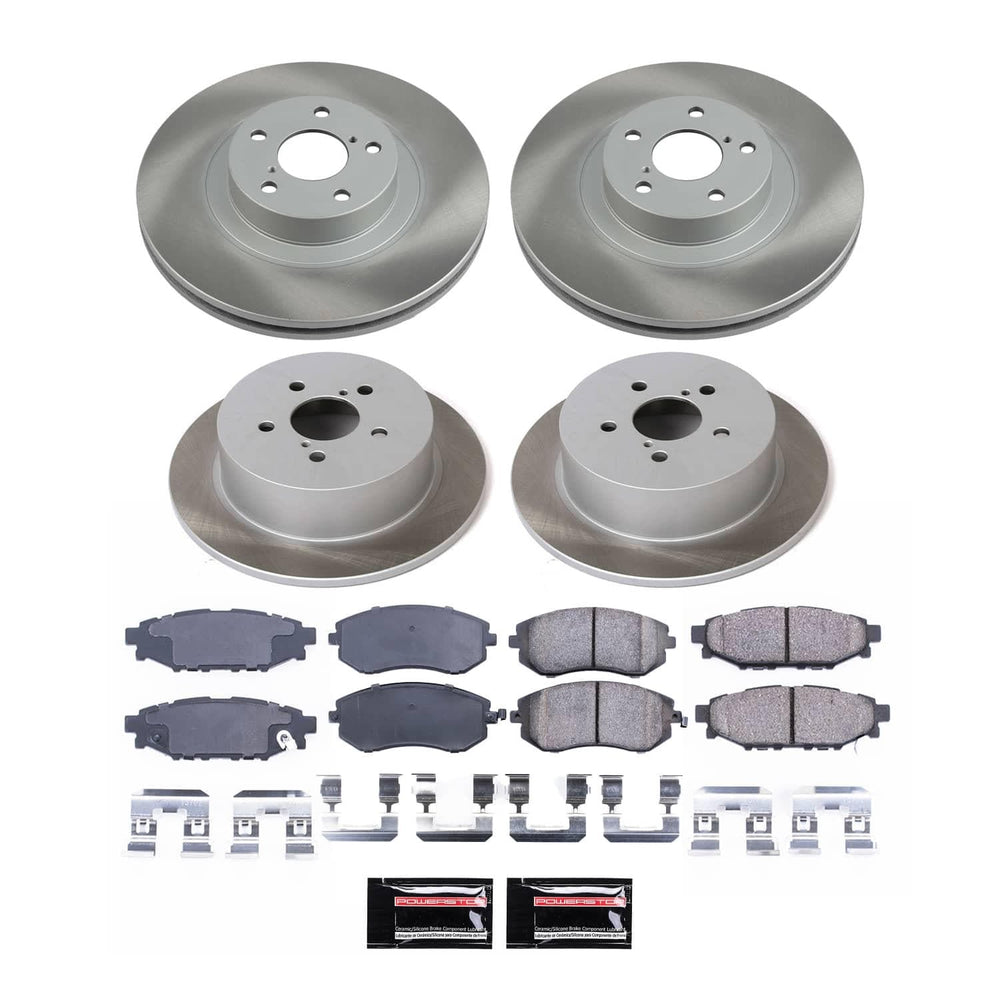 Power Stop 06-09 Subaru Legacy Front and Rear Semi-Coated Rotor Kit