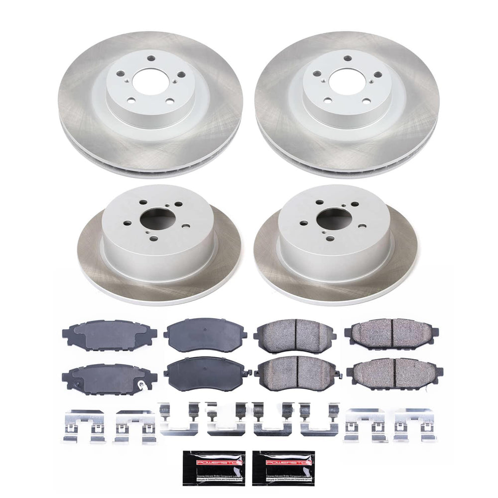 Power Stop 2005 Subaru Legacy Front and Rear Semi-Coated Rotor Kit