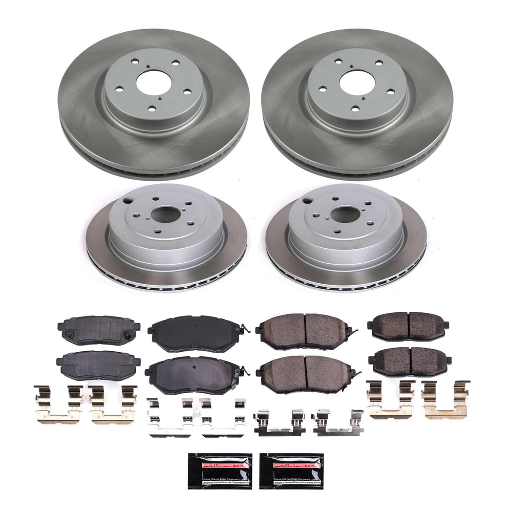 Power Stop 06-07 Subaru B9 Tribeca Front and Rear Semi-Coated Rotor Kit