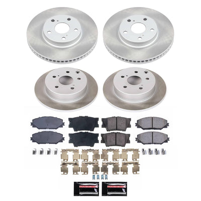 Power Stop 06-18 Toyota RAV4 Front and Rear Semi-Coated Rotor Kit