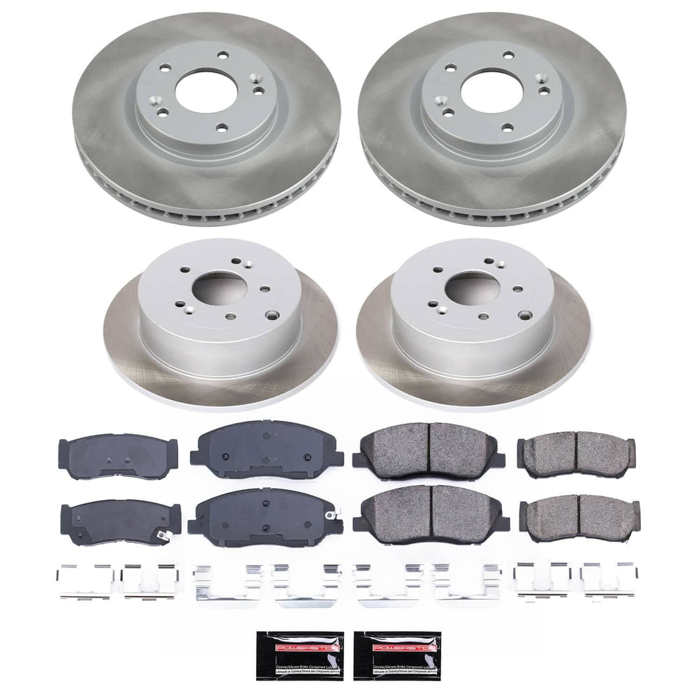 Power Stop 07-09 Hyundai Santa Fe Front and Rear Semi-Coated Rotor Kit