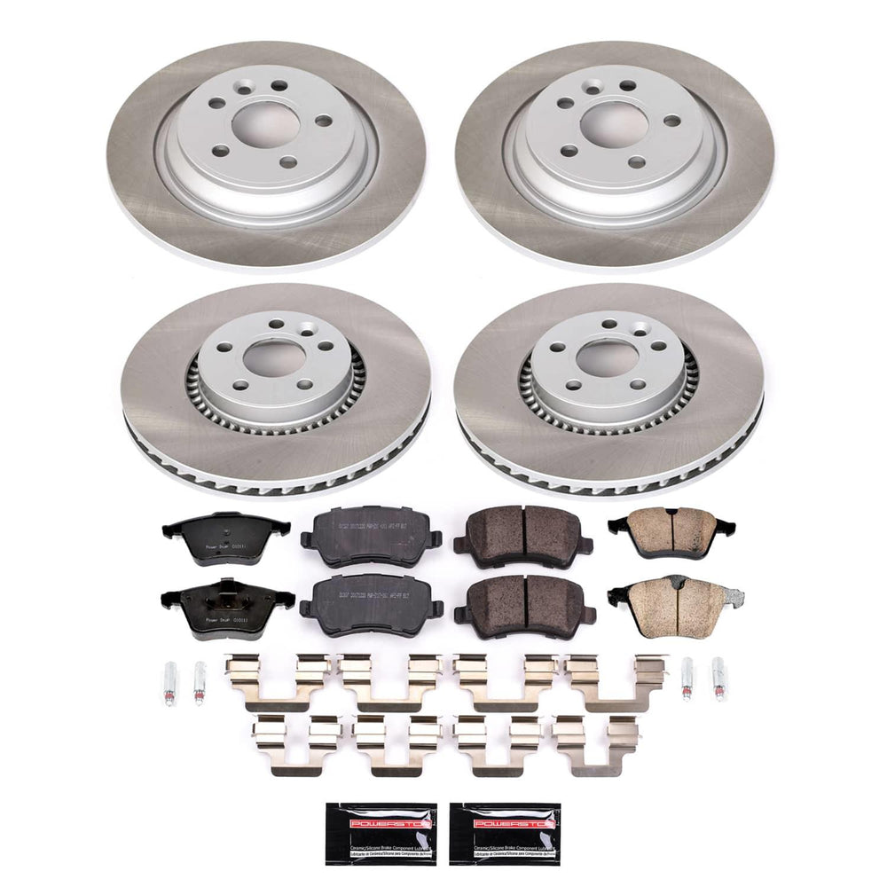 Power Stop 15-18 Volvo S60 Front and Rear Semi-Coated Rotor Kit
