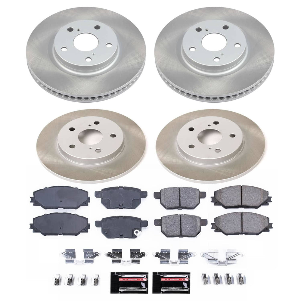 Power Stop 09-10 Pontiac Vibe Front and Rear Semi-Coated Rotor Kit