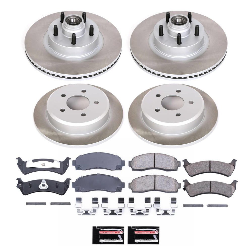Power Stop 01-02 Ford Explorer Sport Front and Rear Semi-Coated Rotor Kit