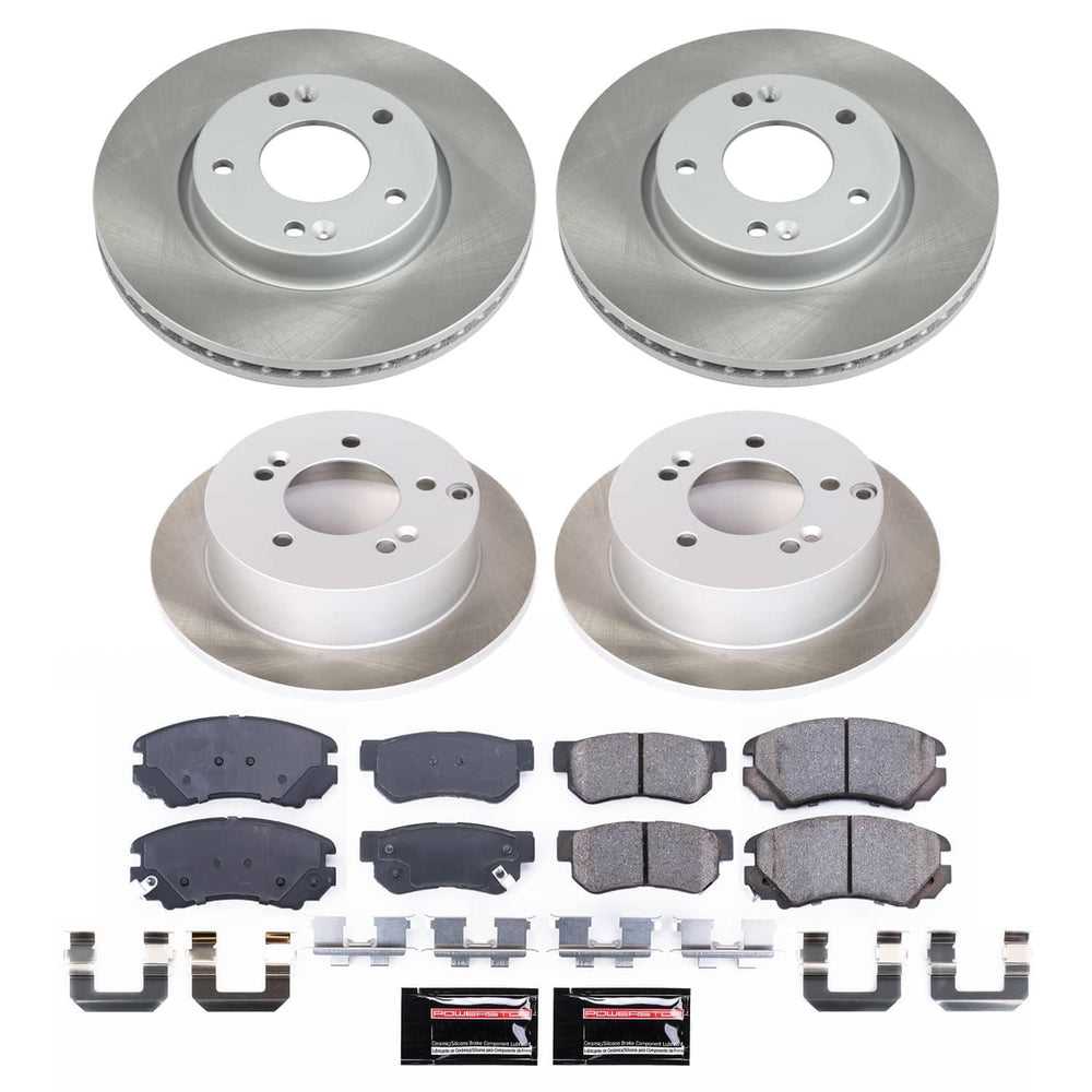 Power Stop 06-08 Hyundai Sonata Front and Rear Semi-Coated Rotor Kit