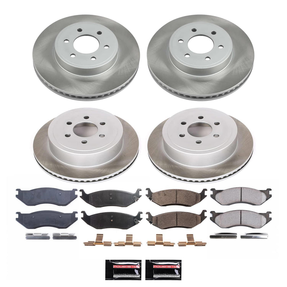 Power Stop 2003 Dodge Durango Front and Rear Semi-Coated Rotor Kit