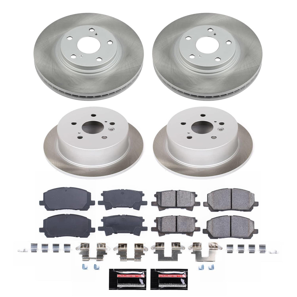 Power Stop 04-07 Toyota Highlander Front and Rear Semi-Coated Rotor Kit
