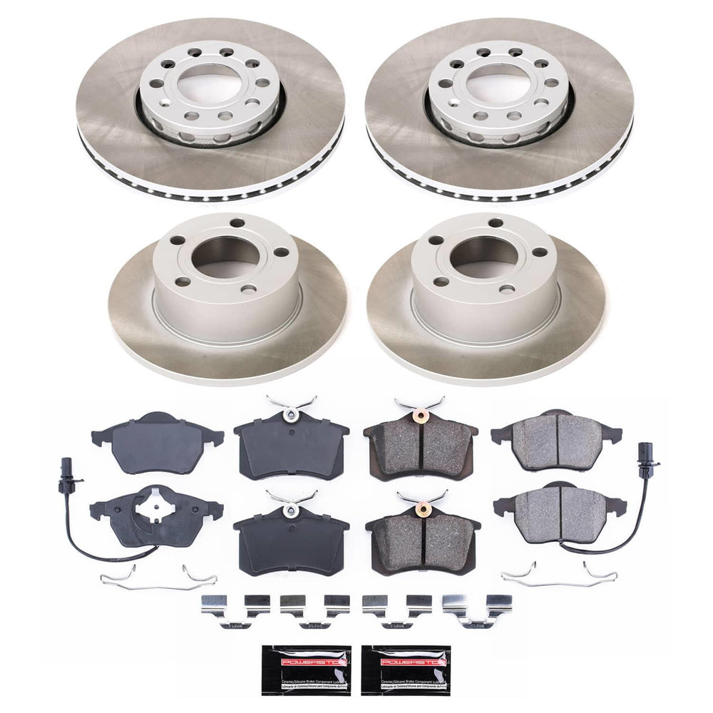 Power Stop 98-01 Audi A6 Front and Rear Semi-Coated Rotor Kit