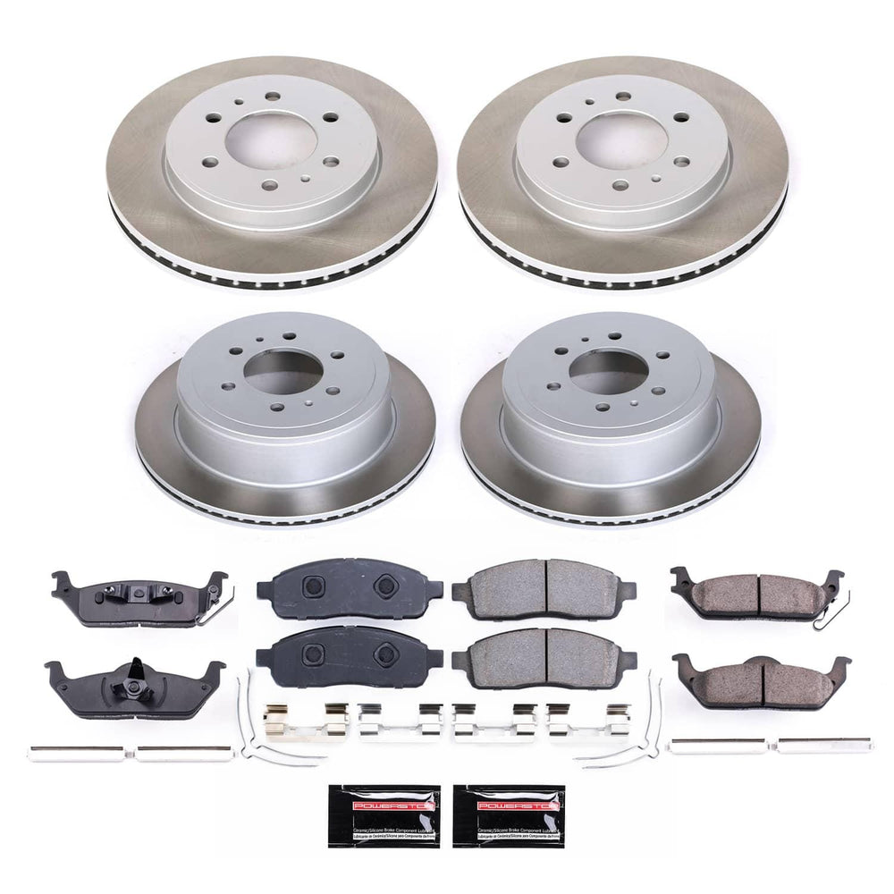 Power Stop 2009 Ford F-150 Front and Rear Semi-Coated Rotor Kit