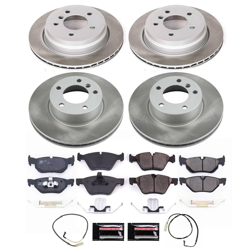 Power Stop 2006 BMW 325xi Front and Rear Semi-Coated Rotor Kit