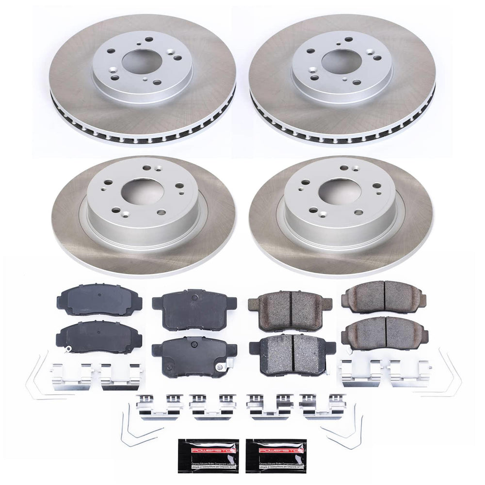 Power Stop 11-14 Acura TSX Front and Rear Semi-Coated Rotor Kit