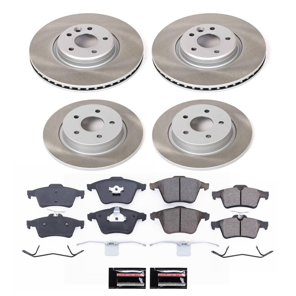 Power Stop 06-13 Volvo C70 Front and Rear Semi-Coated Rotor Kit
