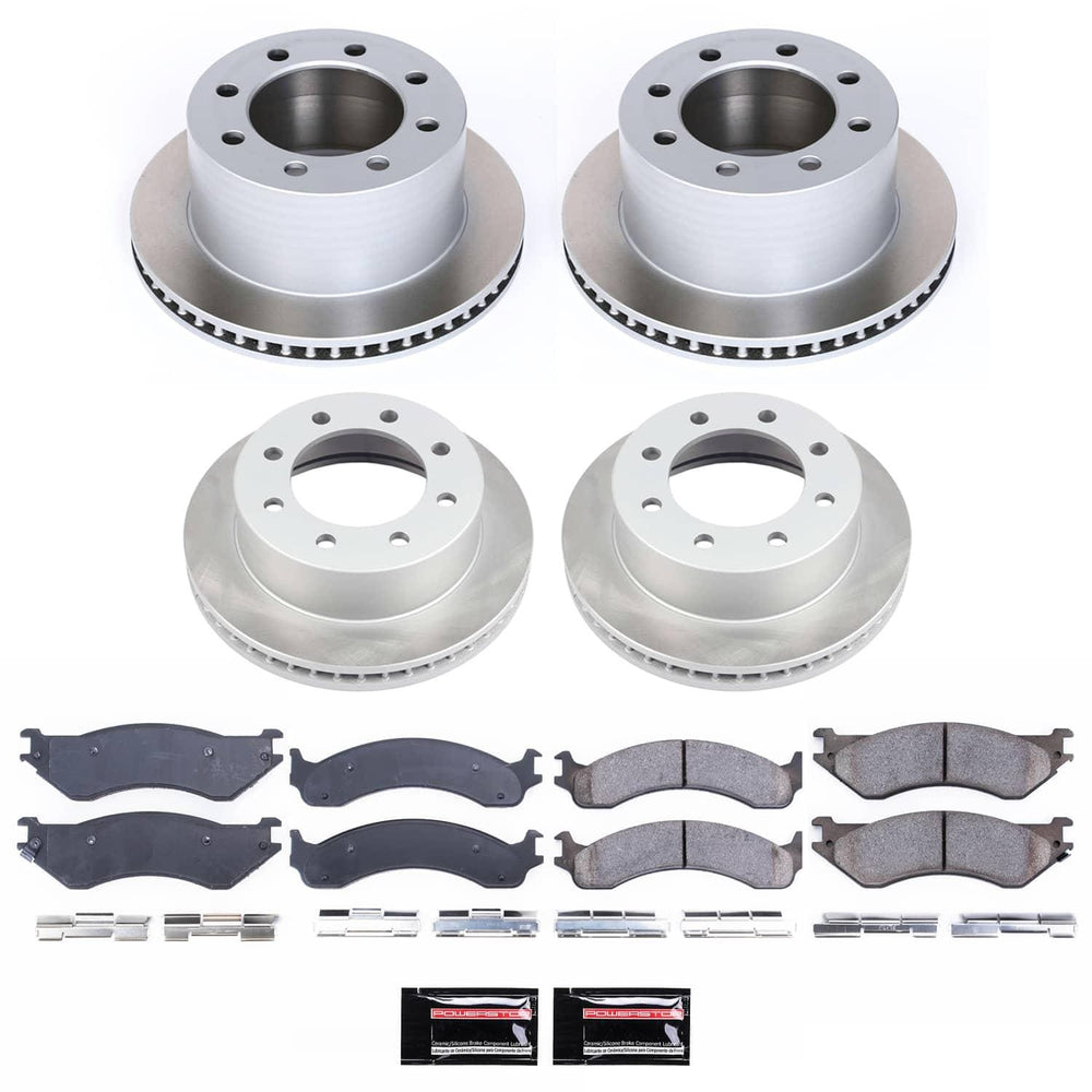 Power Stop 01-02 Dodge Ram 2500 Front and Rear Semi-Coated Rotor Kit