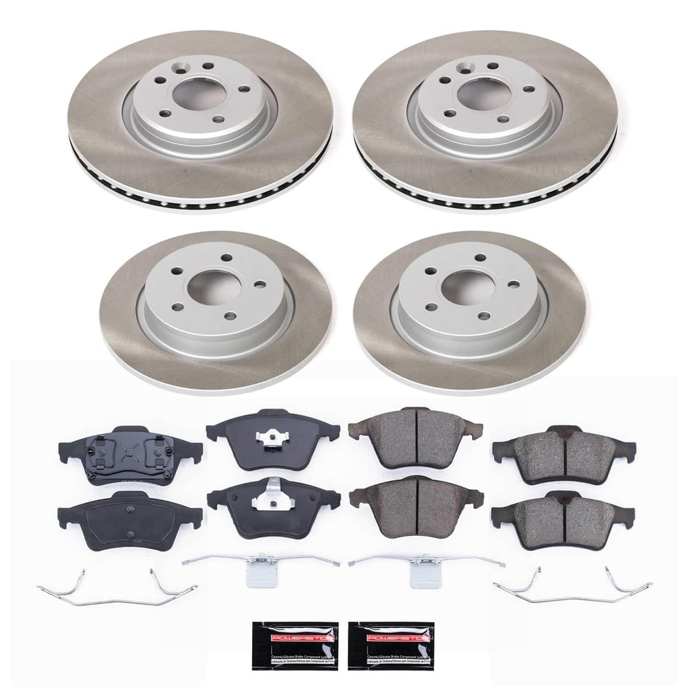 Power Stop 04-05 Volvo S40 Front and Rear Semi-Coated Rotor Kit