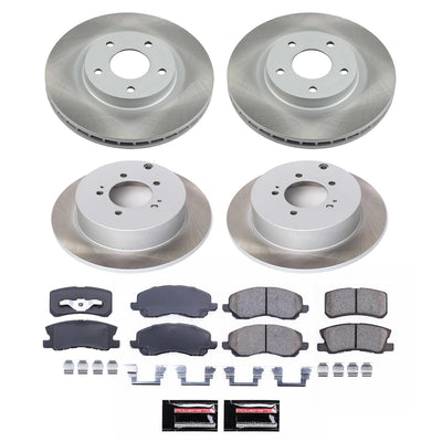 Power Stop 07-13 Mitsubishi Outlander Front and Rear Semi-Coated Rotor Kit
