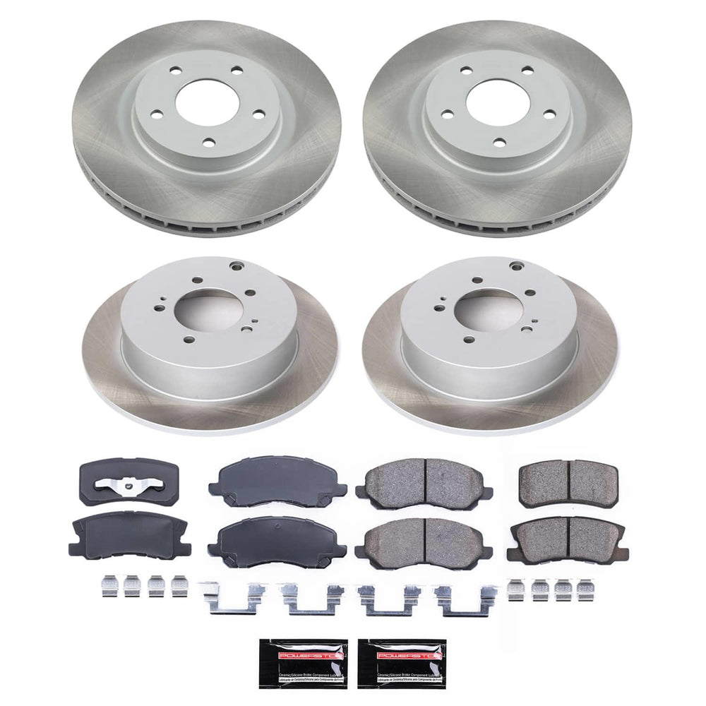 Power Stop 07-13 Mitsubishi Outlander Front and Rear Semi-Coated Rotor Kit