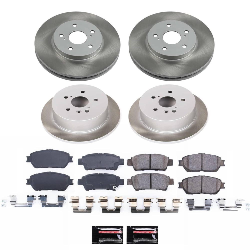 Power Stop 04-10 Toyota Sienna Front and Rear Semi-Coated Rotor Kit