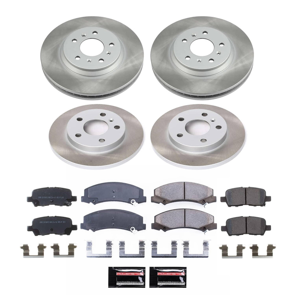 Power Stop 11-13 Chevrolet Impala Front and Rear Semi-Coated Rotor Kit