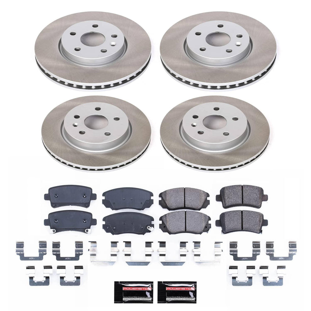 Power Stop 2010 Buick Allure Front and Rear Semi-Coated Rotor Kit