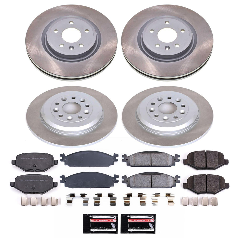 Power Stop 09-11 Ford Flex Front and Rear Semi-Coated Rotor Kit