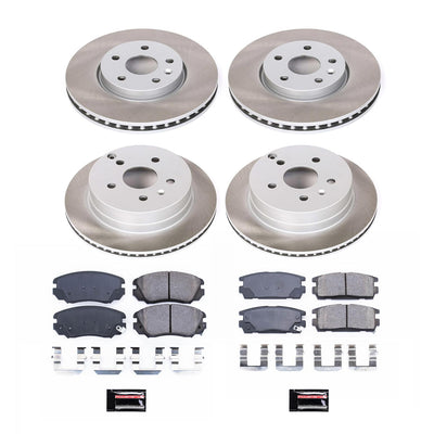 Power Stop 10-17 Chevrolet Equinox Front and Rear Semi-Coated Rotor Kit