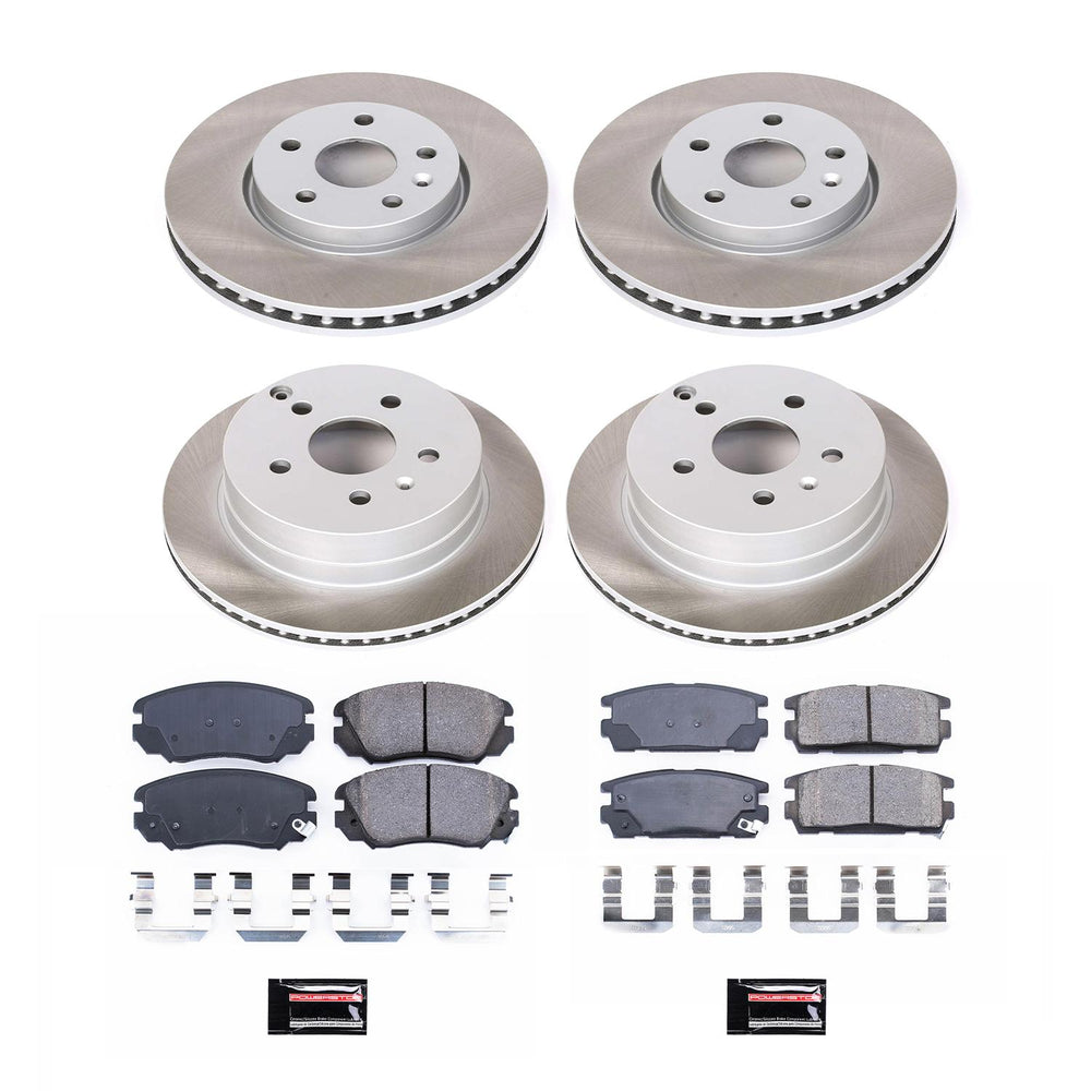 Power Stop 10-17 Chevrolet Equinox Front and Rear Semi-Coated Rotor Kit