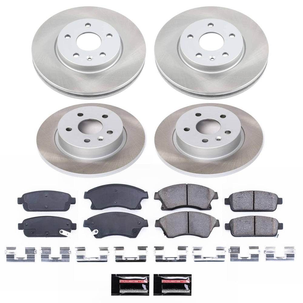 Power Stop 11-15 Chevrolet Cruze Front and Rear Semi-Coated Rotor Kit