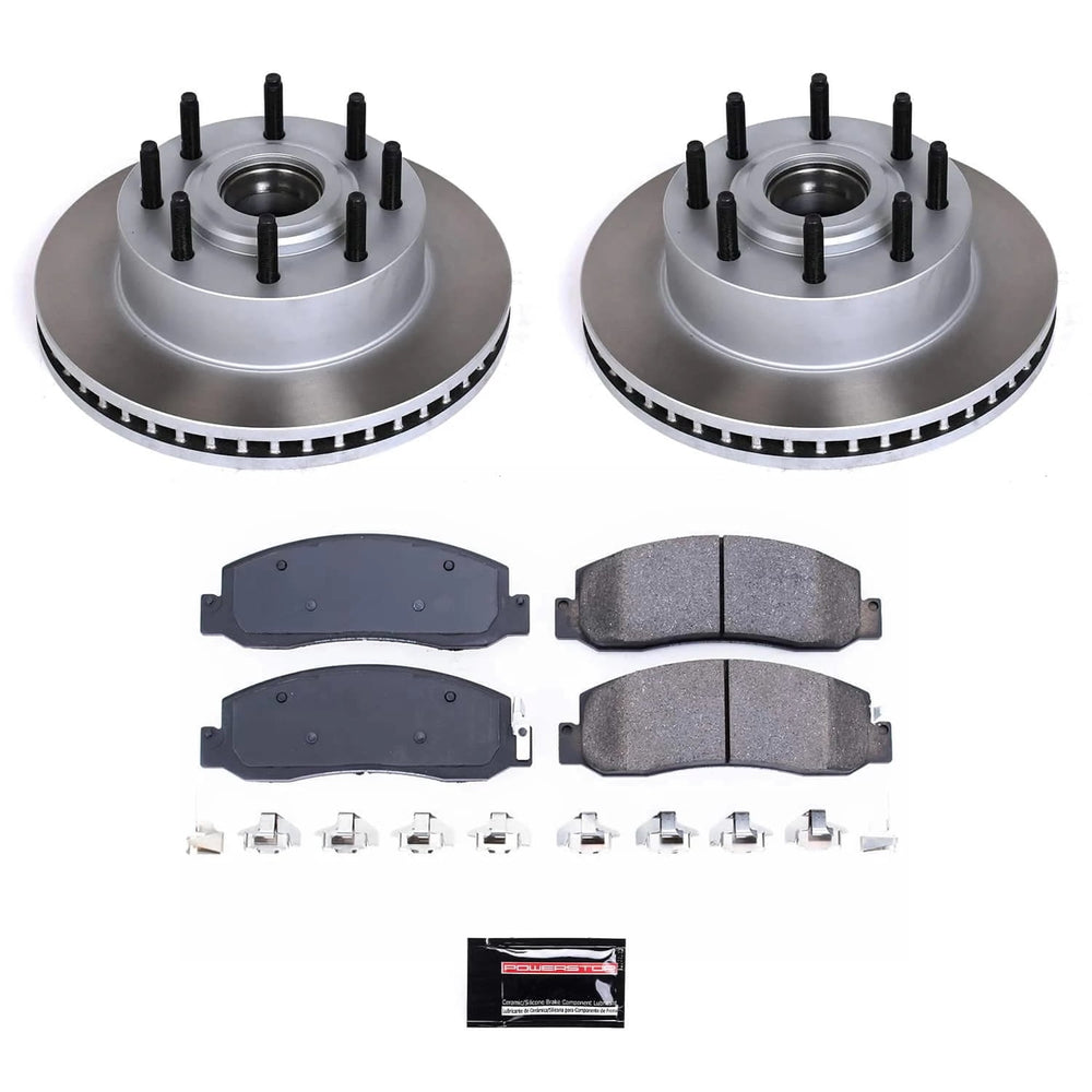 Power Stop 10-11 Ford F-350 Super Duty Front Semi-Coated Rotor Kit