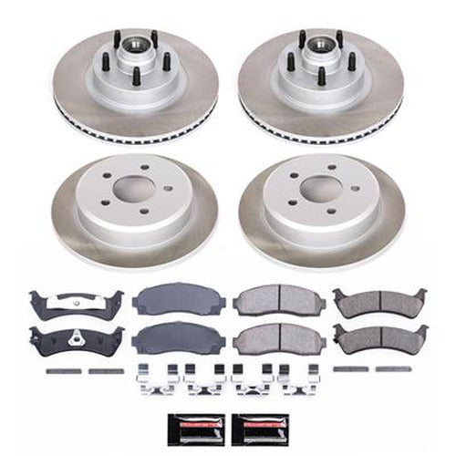 Power Stop 01-02 Ford Explorer Sport Front and Rear Semi-Coated Rotor Kit