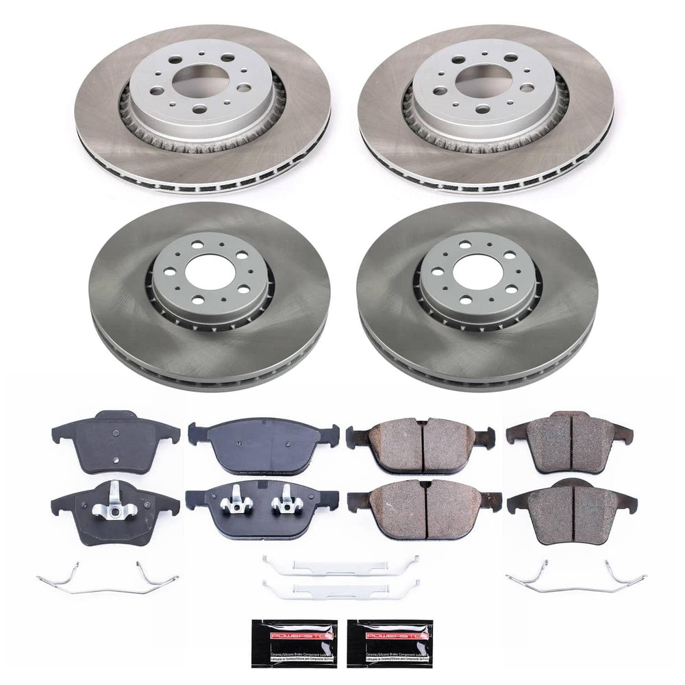 Power Stop 03-14 Volvo XC90 Front and Rear Semi-Coated Rotor Kit