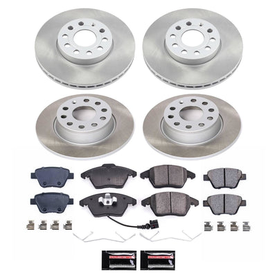 Power Stop 2012 Volkswagen Beetle Front and Rear Semi-Coated Rotor Kit