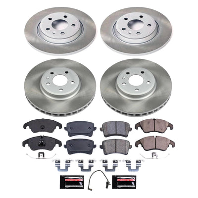Power Stop 09-11 Audi A4 Front and Rear Semi-Coated Rotor Kit