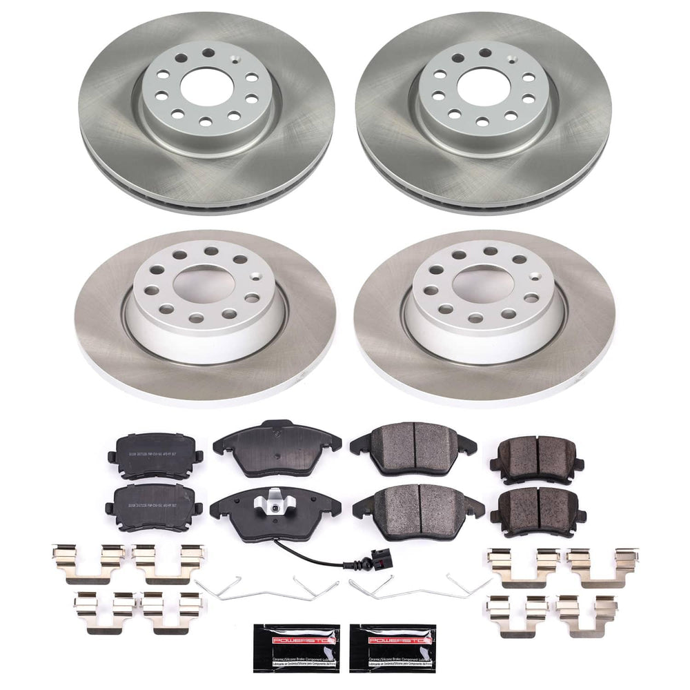 Power Stop 07-09 Volkswagen Eos Front and Rear Semi-Coated Rotor Kit