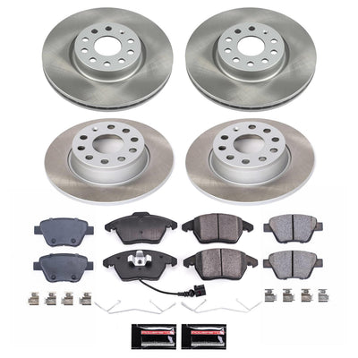 Power Stop 10-13 Audi A3 Front and Rear Semi-Coated Rotor Kit