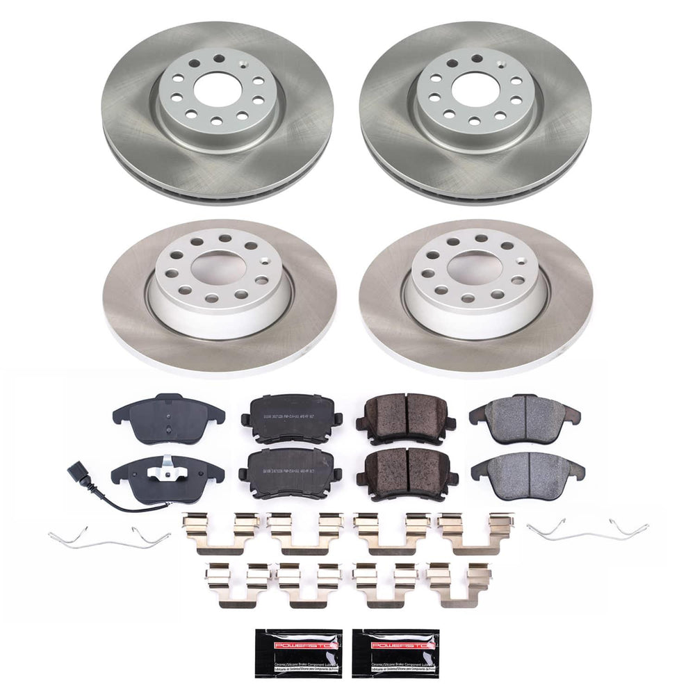 Power Stop 2011 Volkswagen Tiguan Front and Rear Semi-Coated Rotor Kit