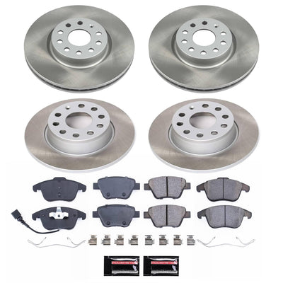 Power Stop 12-15 Volkswagen Passat Front and Rear Semi-Coated Rotor Kit