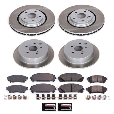 Power Stop 10-15 Lexus RX350 Front and Rear Semi-Coated Rotor Kit