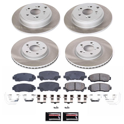 Power Stop 11-14 Honda Odyssey Front and Rear Semi-Coated Rotor Kit
