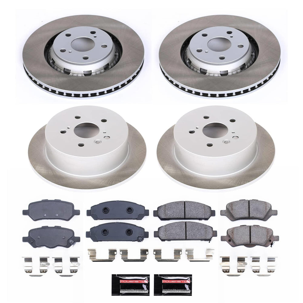 Power Stop 09-16 Toyota Venza Front and Rear Semi-Coated Rotor Kit