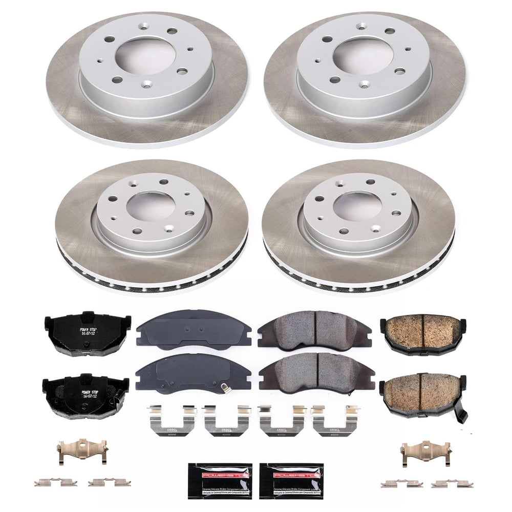 Power Stop 04-09 Kia Spectra Front and Rear Semi-Coated Rotor Kit