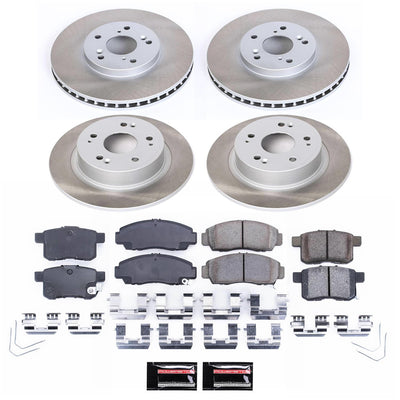 Power Stop 2011 Honda Accord Front and Rear Semi-Coated Rotor Kit