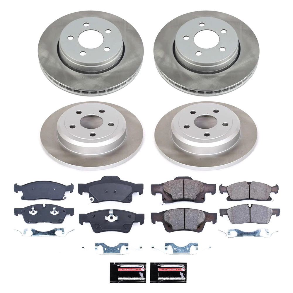 Power Stop 11-20 Dodge Durango Front and Rear Semi-Coated Rotor Kit