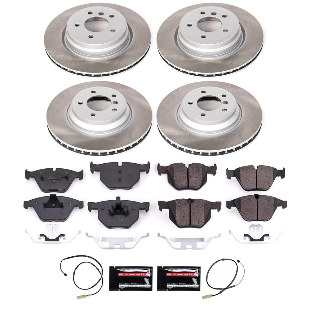 Power Stop 11-12 BMW 335i xDrive Front and Rear Semi-Coated Rotor Kit