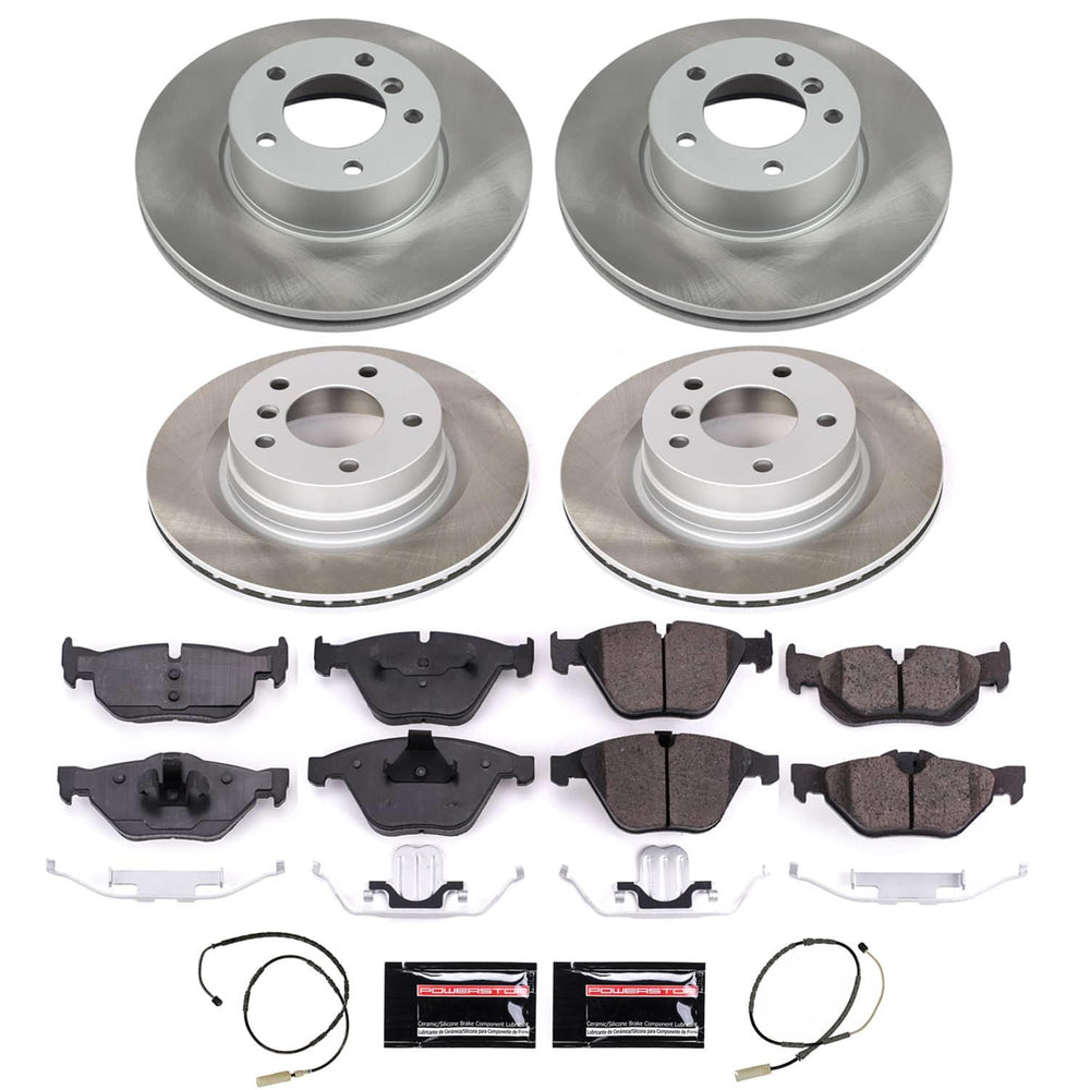 Power Stop 11-13 BMW 328i xDrive Front and Rear Semi-Coated Rotor Kit