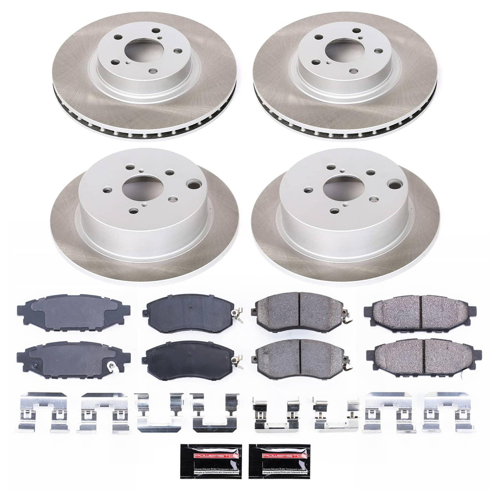 Power Stop 12-16 Subaru Impreza Front and Rear Semi-Coated Rotor Kit