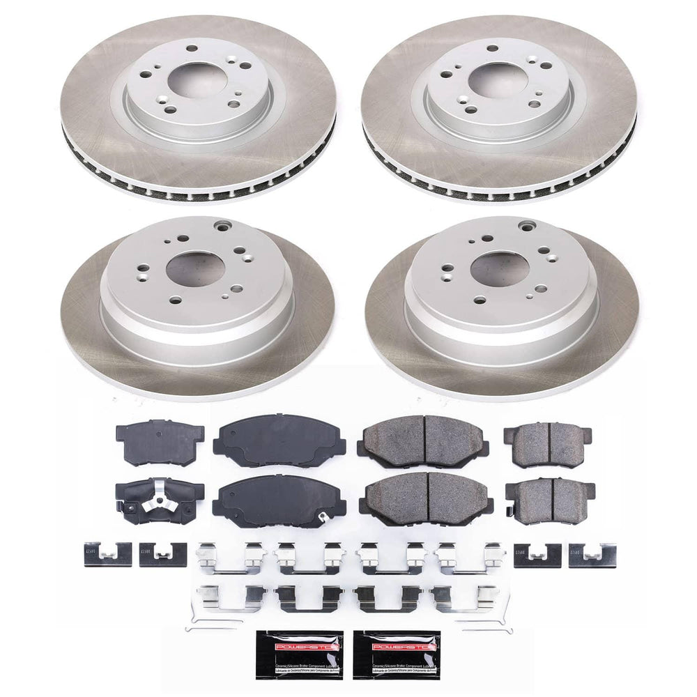 Power Stop 05-06 Honda CR-V Front and Rear Semi-Coated Rotor Kit