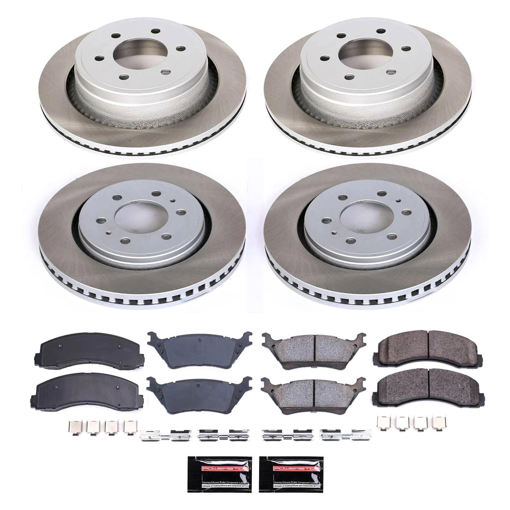 Power Stop 12-18 Ford F-150 Front and Rear Semi-Coated Rotor Kit