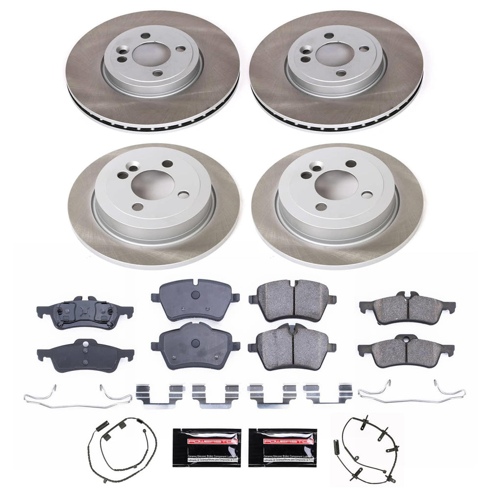 Power Stop 07-08 Mini Cooper Front and Rear Semi-Coated Rotor Kit